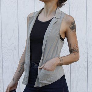 Grey Silk Vest